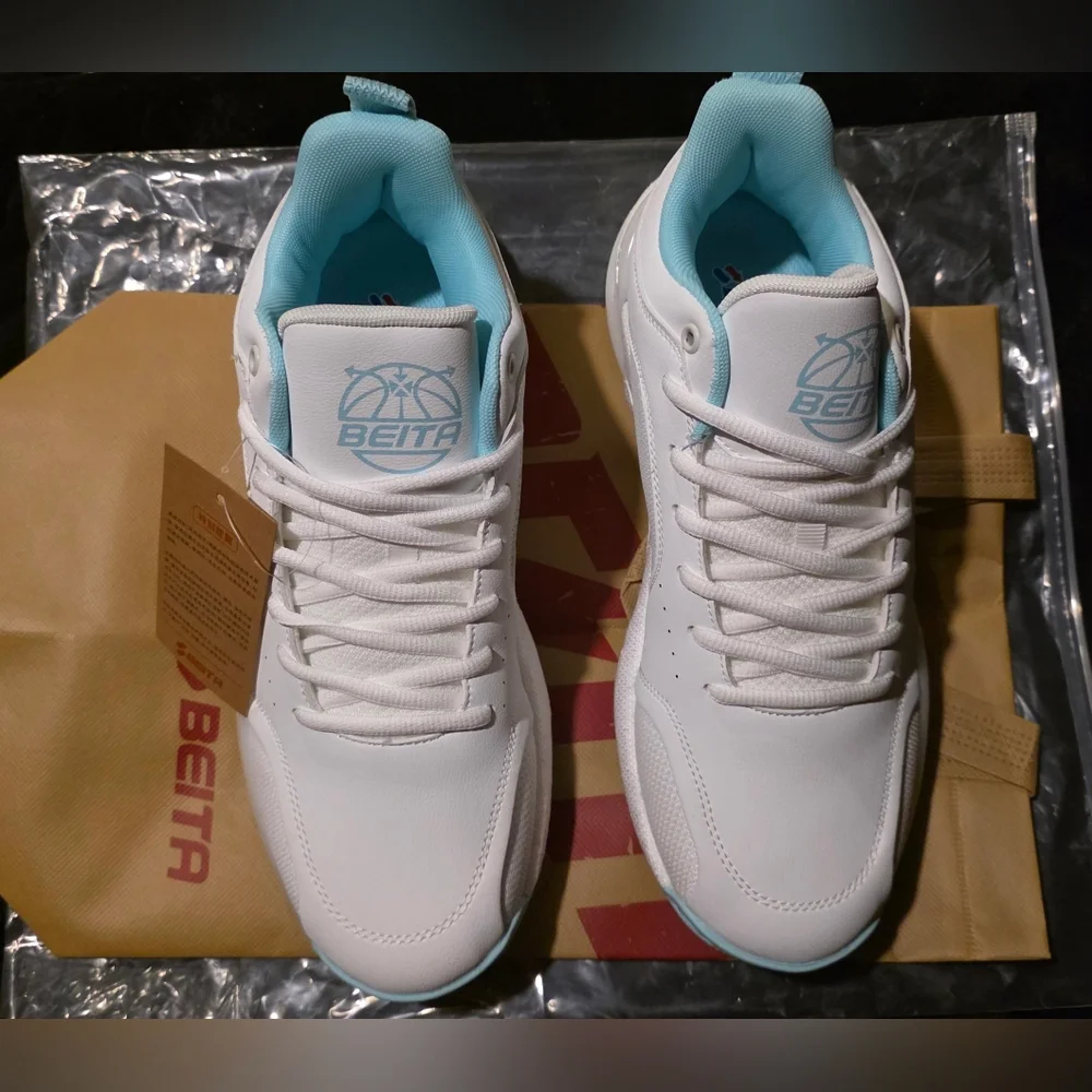 Beita Basketball Shoes Women Sports Sneakers Non Slip White Moon 9.5 NEW MSRP$63